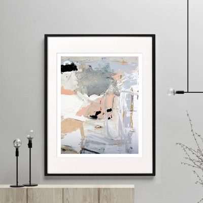 Sarah Jane Abstract Fine Art Print Pin and Grey