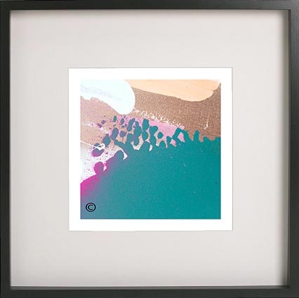 Black Framed Print with Abstract Art By Artist Sarah Jane - Being Watched VIIIa