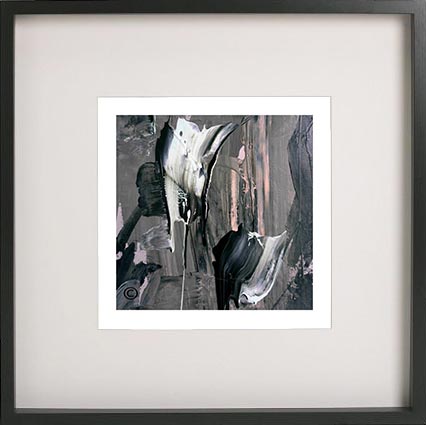 Black Framed Print with Abstract Art By Artist Sarah Jane - Tenderness XI
