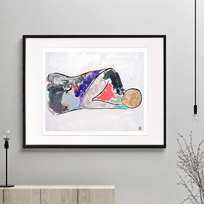 Modern Figurative Fine Art Print - man sleeping