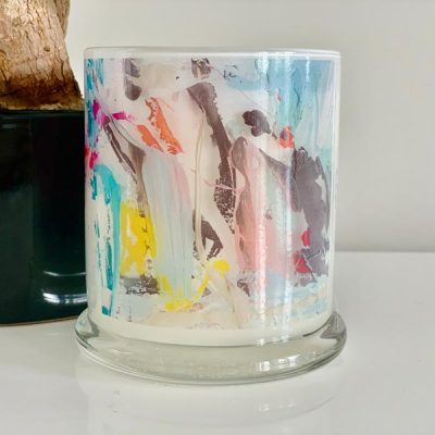 Candleholder with Sarah Jane artwork - Like A Kid In A Candy Shop V