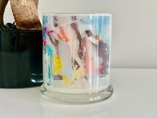 Candleholder with Sarah Jane artwork - Like A Kid In A Candy Shop V