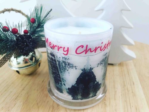 Christmas Tree Candle By Sarah Jane Adelaide Artist with natural soy wax