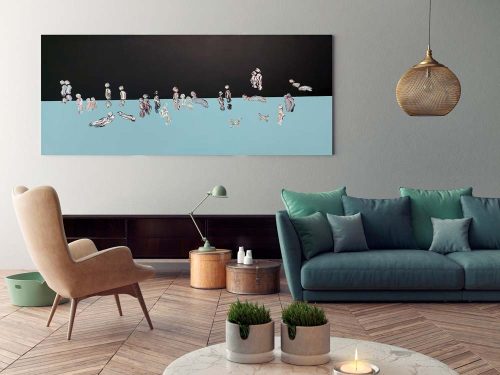 coastal-lounge-room-with-painting-of-people-on-beach-at-night