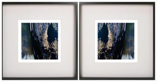 Display Pair of Prints by Artist Sarah Jane with Black Frame and Glass - Faceless Xg