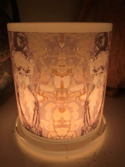 Illuminated Candle from Modern Detail By Sarah Jane - Anonymous XXId Back View