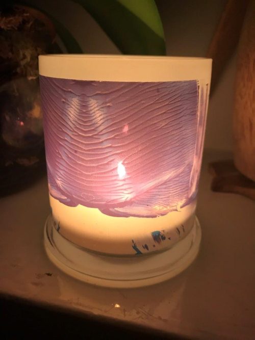 Illuminated Candle from Modern Detail By Sarah Jane - Colour me Happy XIIIe Back View
