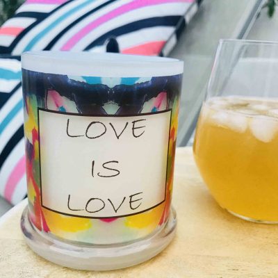 Love Is Love Candle By Sarah Jane to celebrate all that is The Mardi Gras