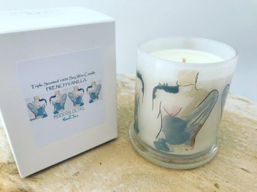 Luxury Candles Australia By Sarah Jane Artist - Bodyline I artwork with Natural Soy Wax