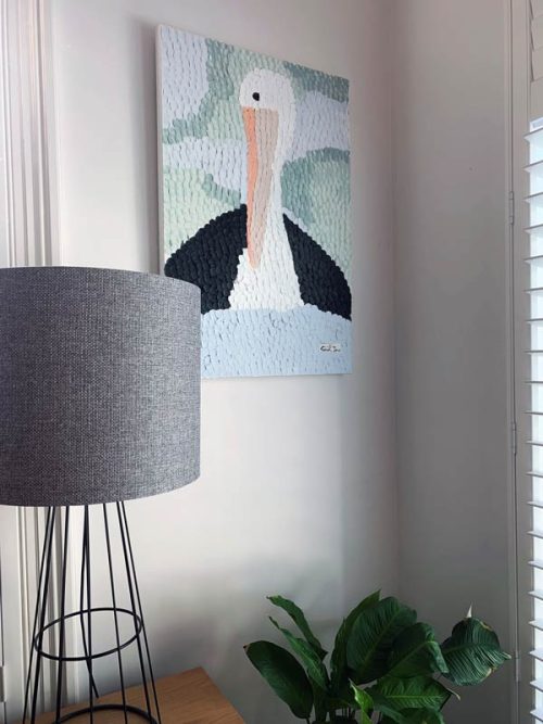 Modern-Detail-By-Sarah-Jane-Art-Studio---Cheeky-Pelican-on-Wall
