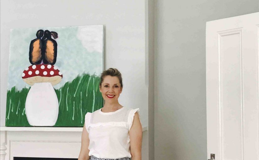 Modern Art By Australian Artist Sarah Jane – Original Painting for Kids “Magical Fields”