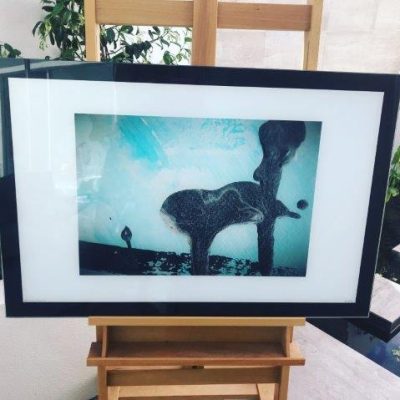 Outback art print on glass - Reaching Out L By Artist Sarah Jane