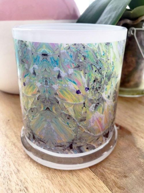 Sarah Jane Art on Glass Candleholder - New Life IVb Back View