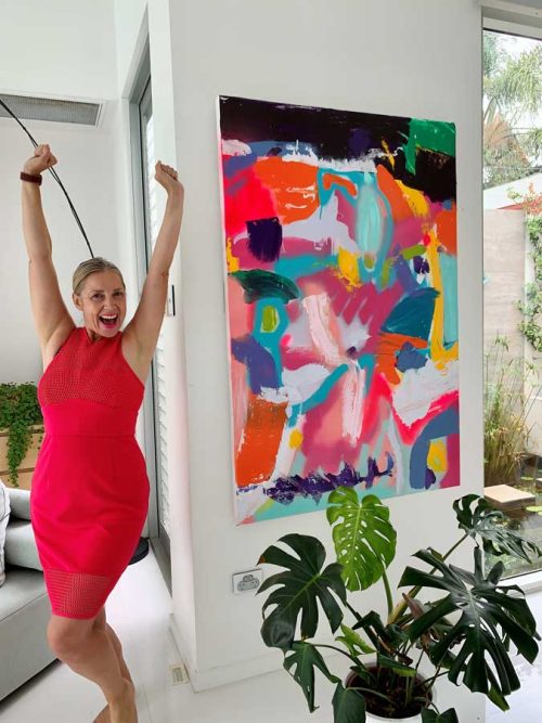 Sarah Jane Artist celebrates colour - colour crush - vibrant abstract painting