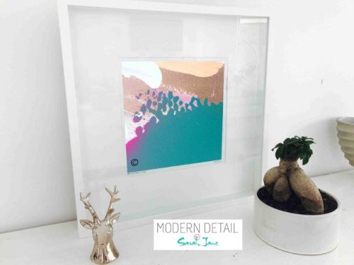 Sarah Jane Modern Art Print called Being Watched VIIIa in a small white shadowbox frame - Modern Detail By Sarah Jane
