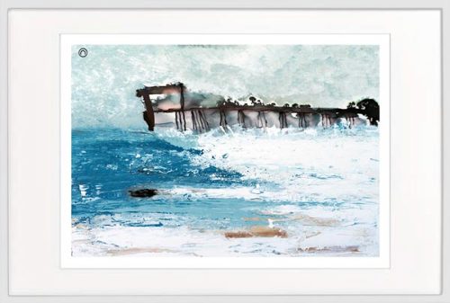 Tsunami Print Modern - Sarah Jane Artist - Tsunami I - White frame
