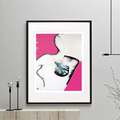 breast-cancer-awareness-art-print-modern---Silhouette-Ia-Framed-or-Unframed---Sarah-Jane-Australian-Artist