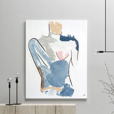 glass art print by sarah jane artist - figurative artwork abstract woman model titled bodyline i