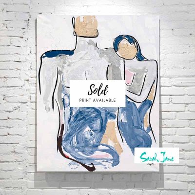 sarah-jane-paintings-sold---bodyline-iv-painting-figurative-modern-couple-lying-side-by-side---soft-colours
