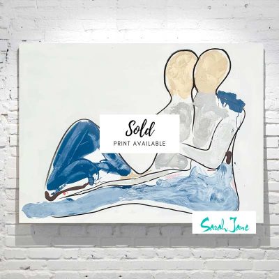 sarah-jane-paintings-sold---bodyline-x-painting-figurative-modern-couple-sitting---calm-colours