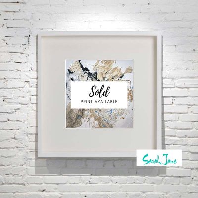 sarah-jane-paintings-sold---naturev-Small-Abstract-Painting-framed---blue-cream-charcooal