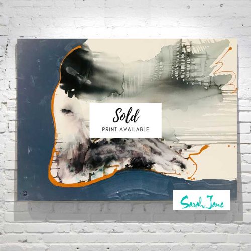 sarah-jane-paintings-sold---wind-of-change-painting-modern-abstract-woman-sitting---cool-colour-tones