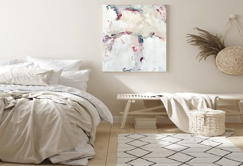soft modern bedroom beautiful abstract art by sarah jane titled electric dreams